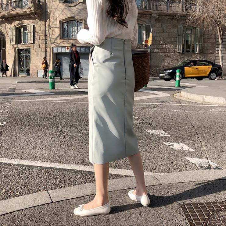 Jupe en Simili Cuir - Beth de marque Noleya